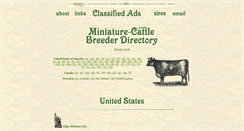 Desktop Screenshot of miniature-cattle.com