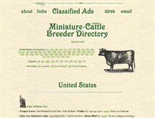 Tablet Screenshot of miniature-cattle.com